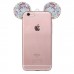 Samsung Galaxy J1 - Mickey 3D Bling Bling Crystal Ear with Removable Strap TPU Soft Protective Cover Case - Colorful